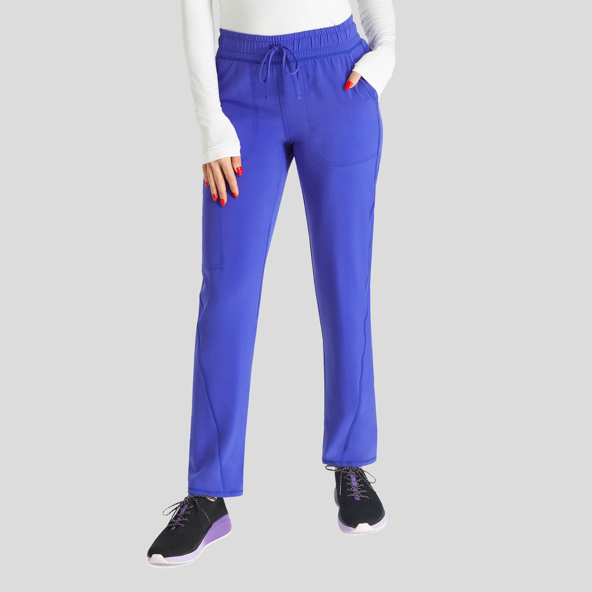 Womenβs Mid Rise Tapered Leg Drawstring Pant | Glacier Pearl