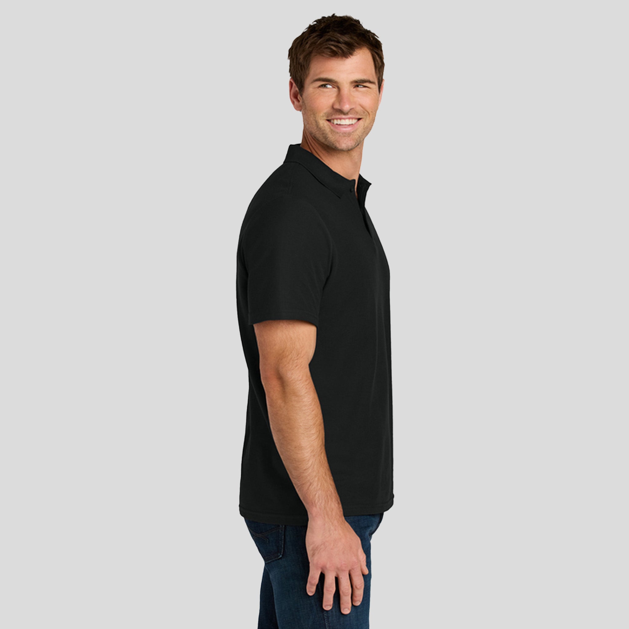 Gildanยฎ Softstyleยฎ Pique Polo | Black
