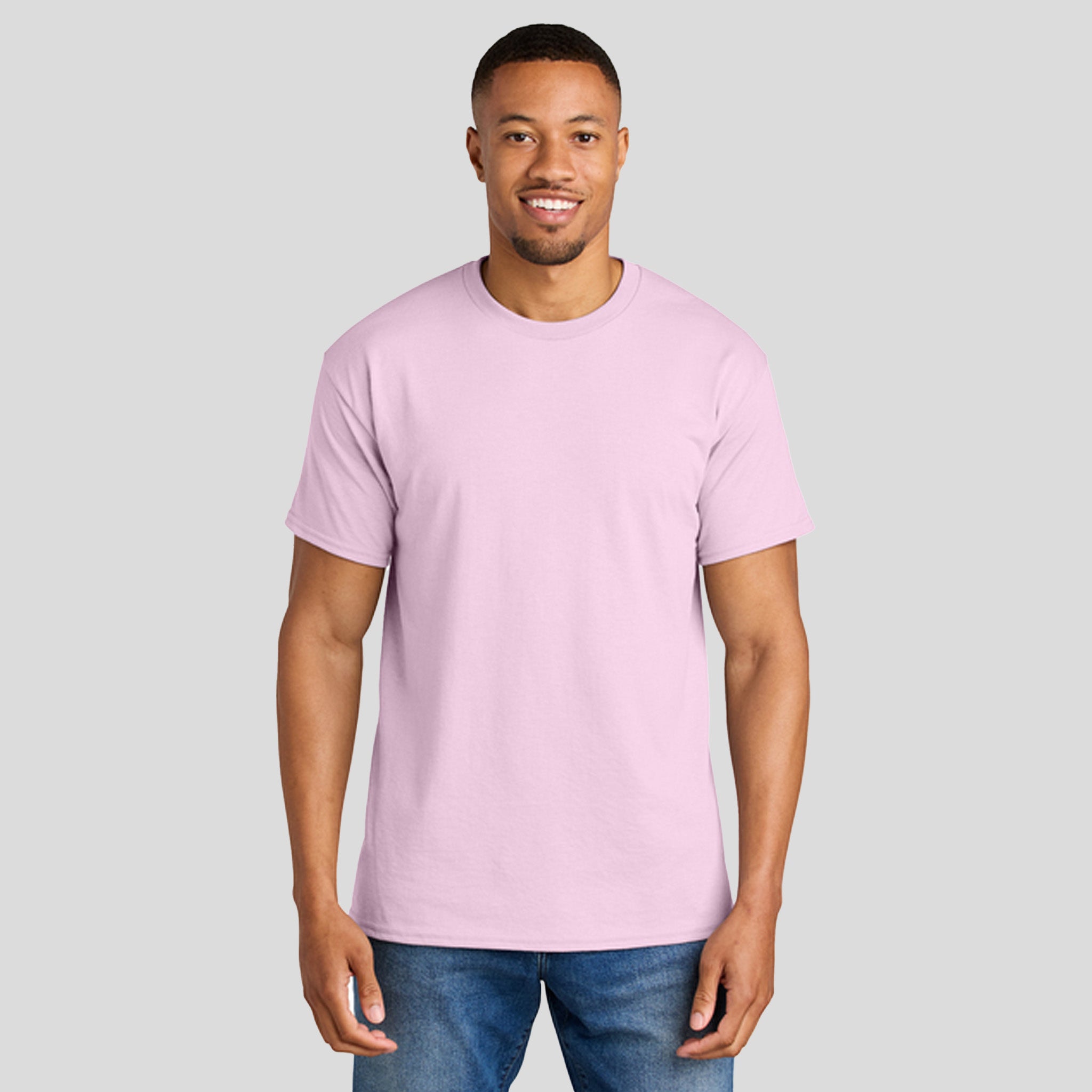 Gildanยฎ DryBlendยฎ 50 Cotton/50 Poly T-Shirt | Light Pink