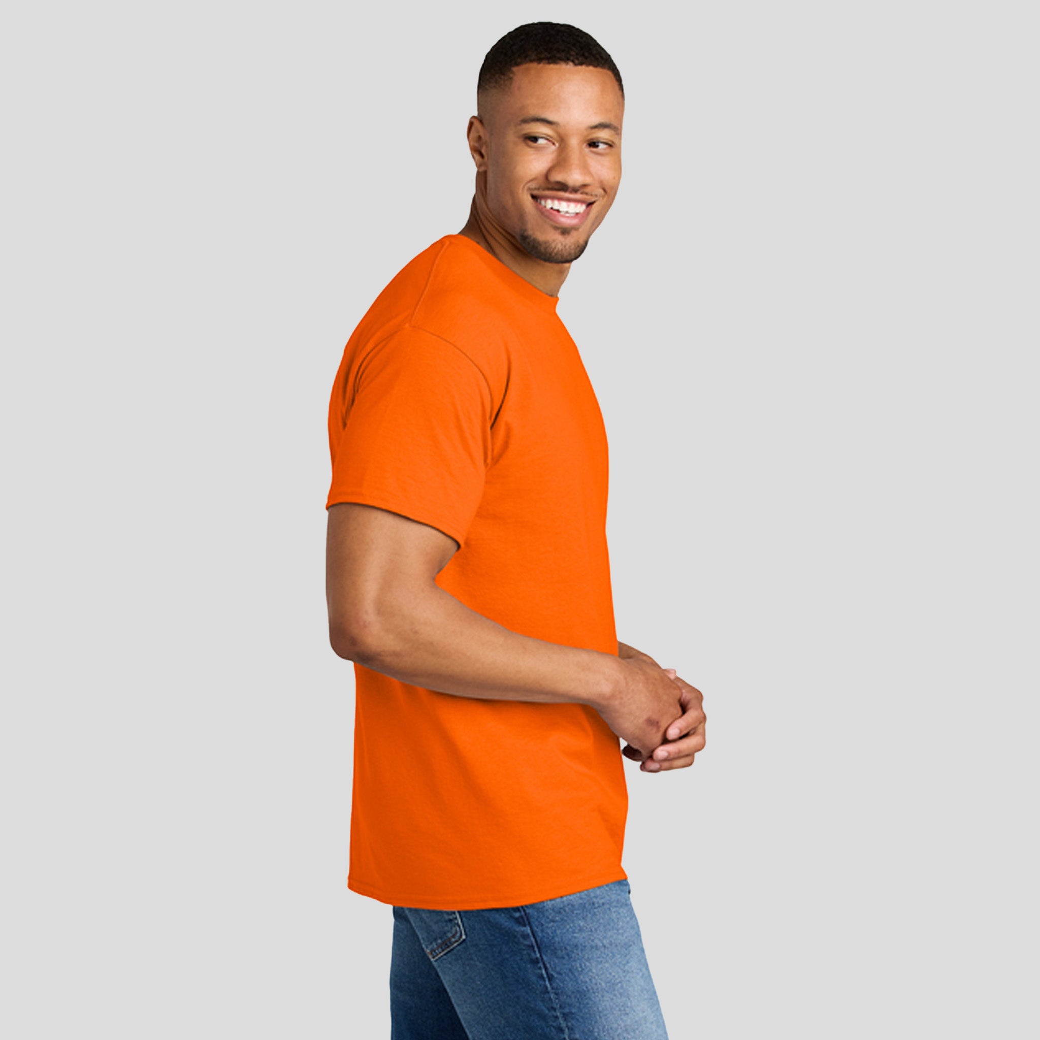 Gildanยฎ DryBlendยฎ 50 Cotton/50 Poly T-Shirt | Safety Orange