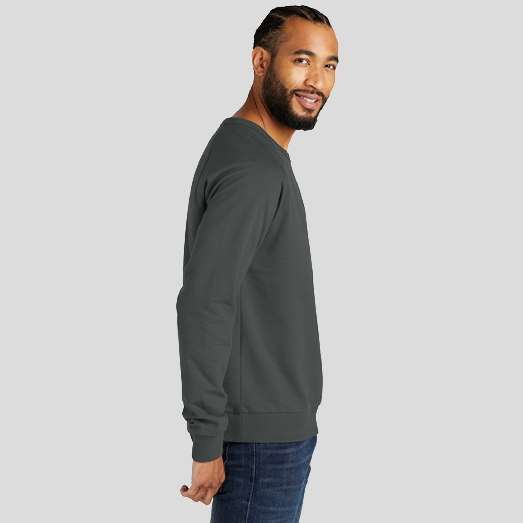Unisex Organic French Terry Crewneck Sweatshirt | Terrain Grey