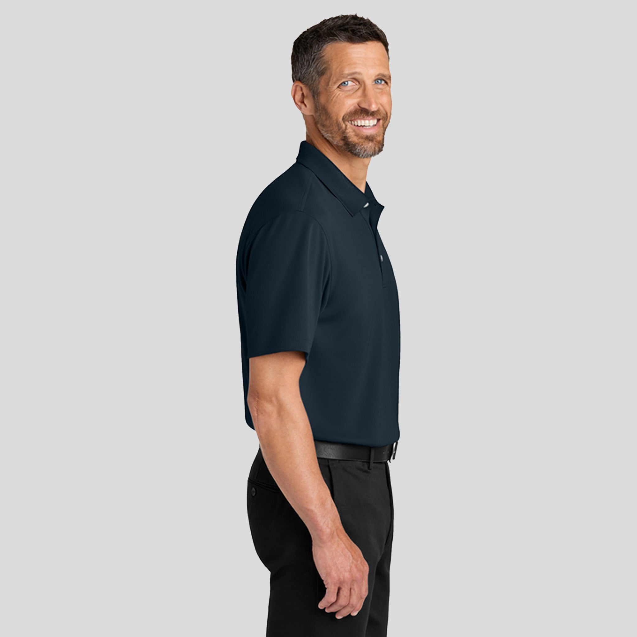 Men's Dry Zoneยฎ Stain-Release Grid Polo | Night Navy