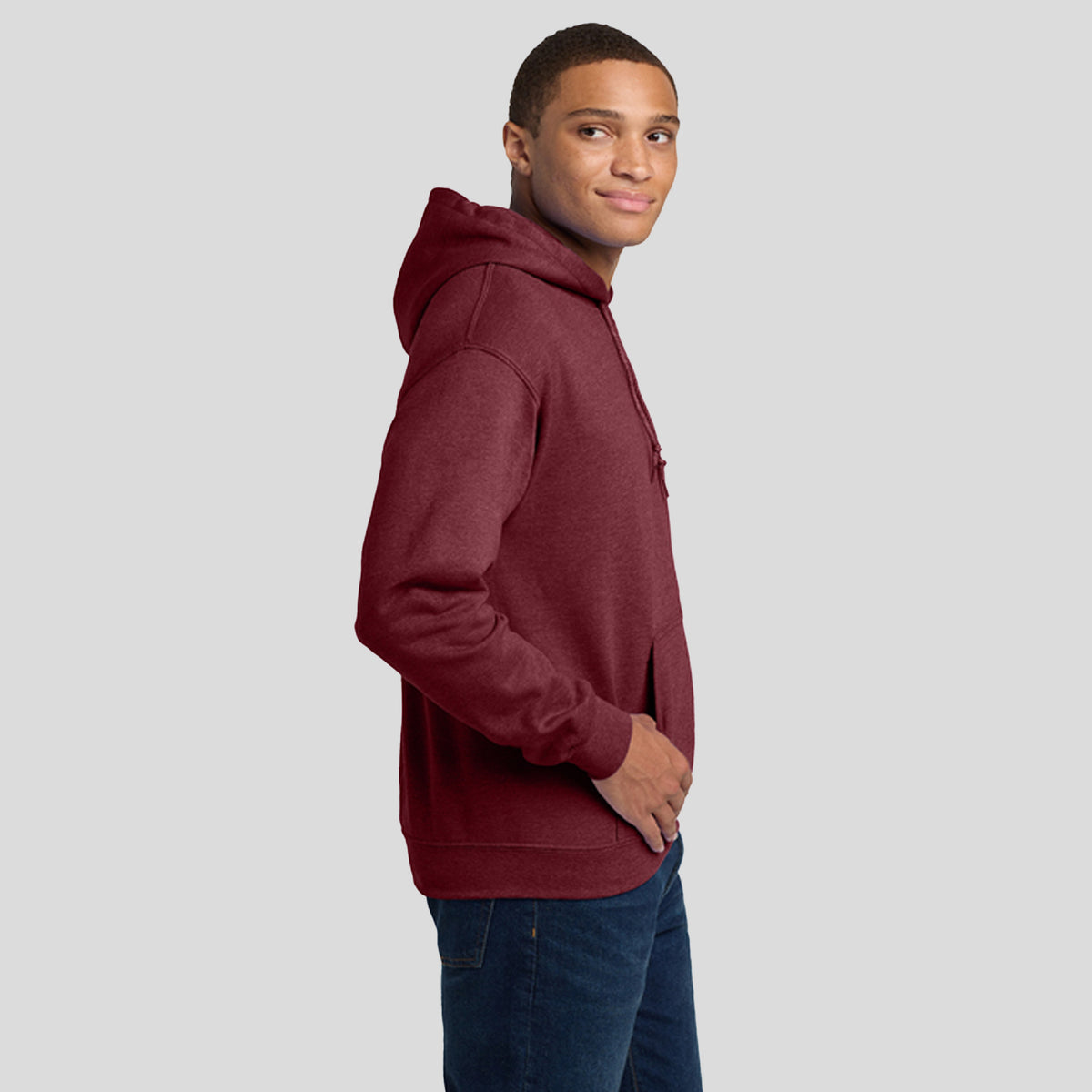 Heavy Blendβ’ Hooded Sweatshirt | Heather Dark Maroon