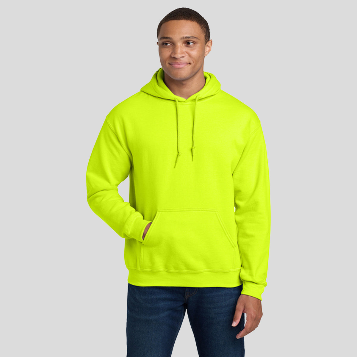 Heavy Blendβ’ Hooded Sweatshirt | Safety Green
