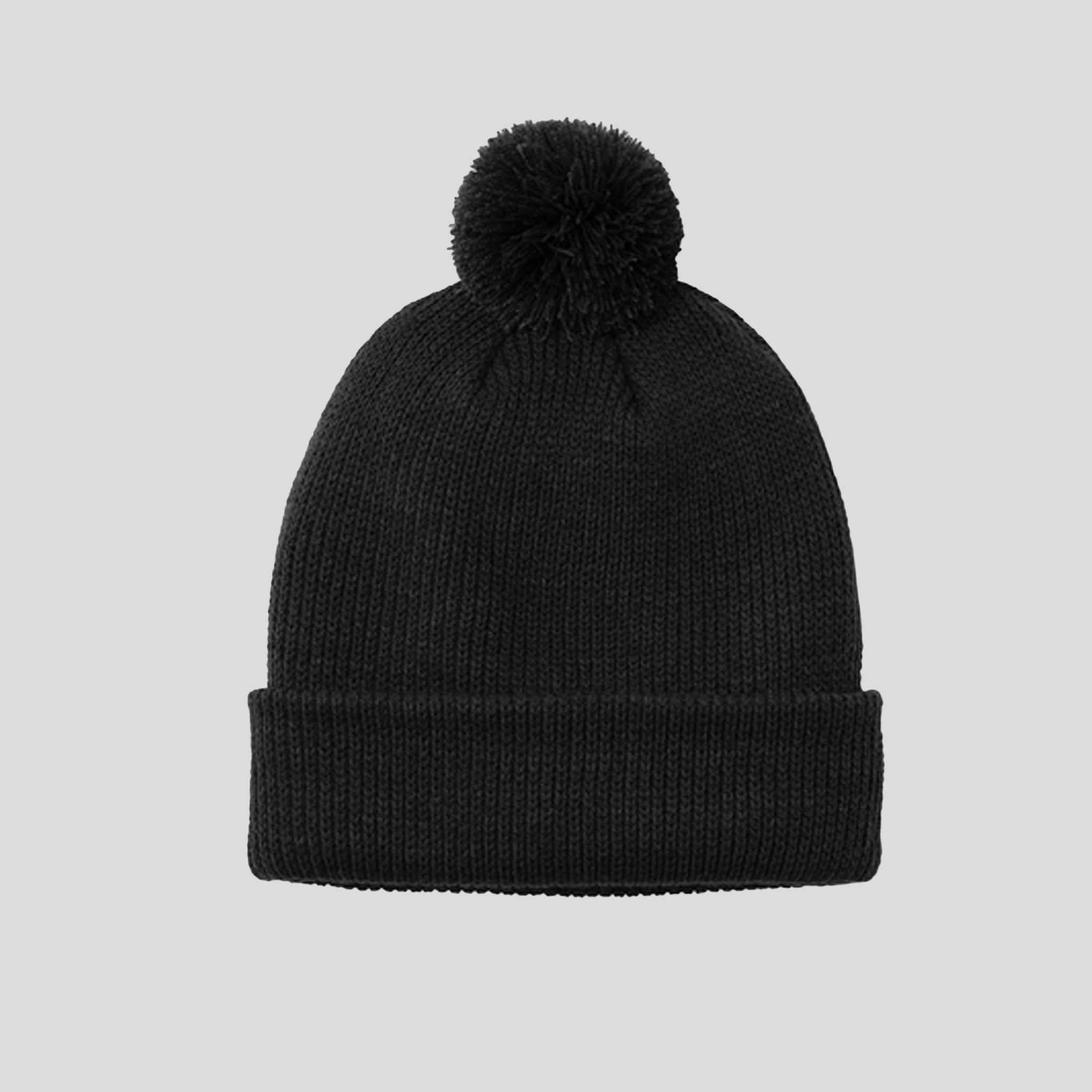 Cozy Pom Beanie | Deep Black