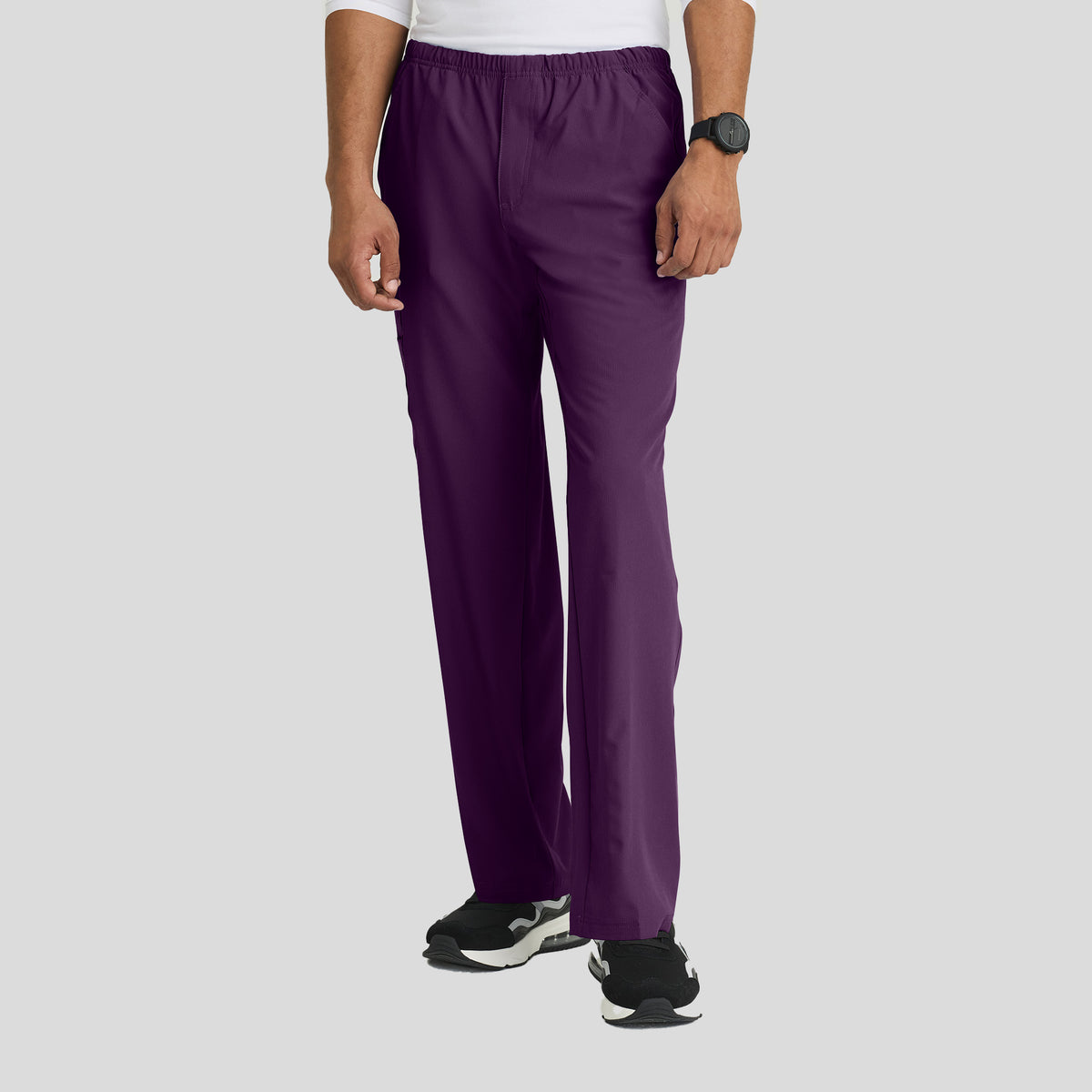 Men's Structure 4-Pockets Zip-Fly Scrub Pant | Eggplant