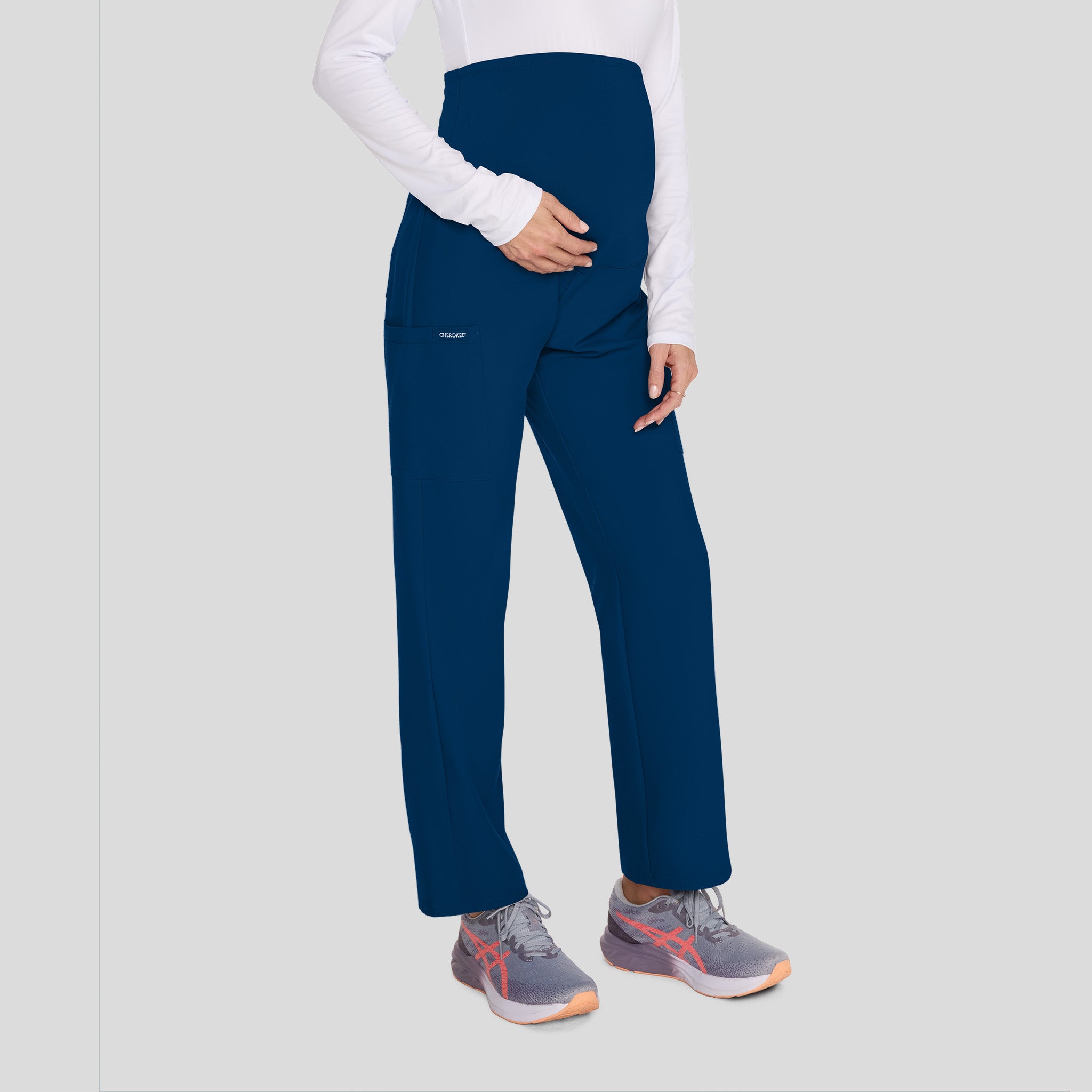 Maternity 3-Pocket Straight Leg Scrub Pant | Navy
