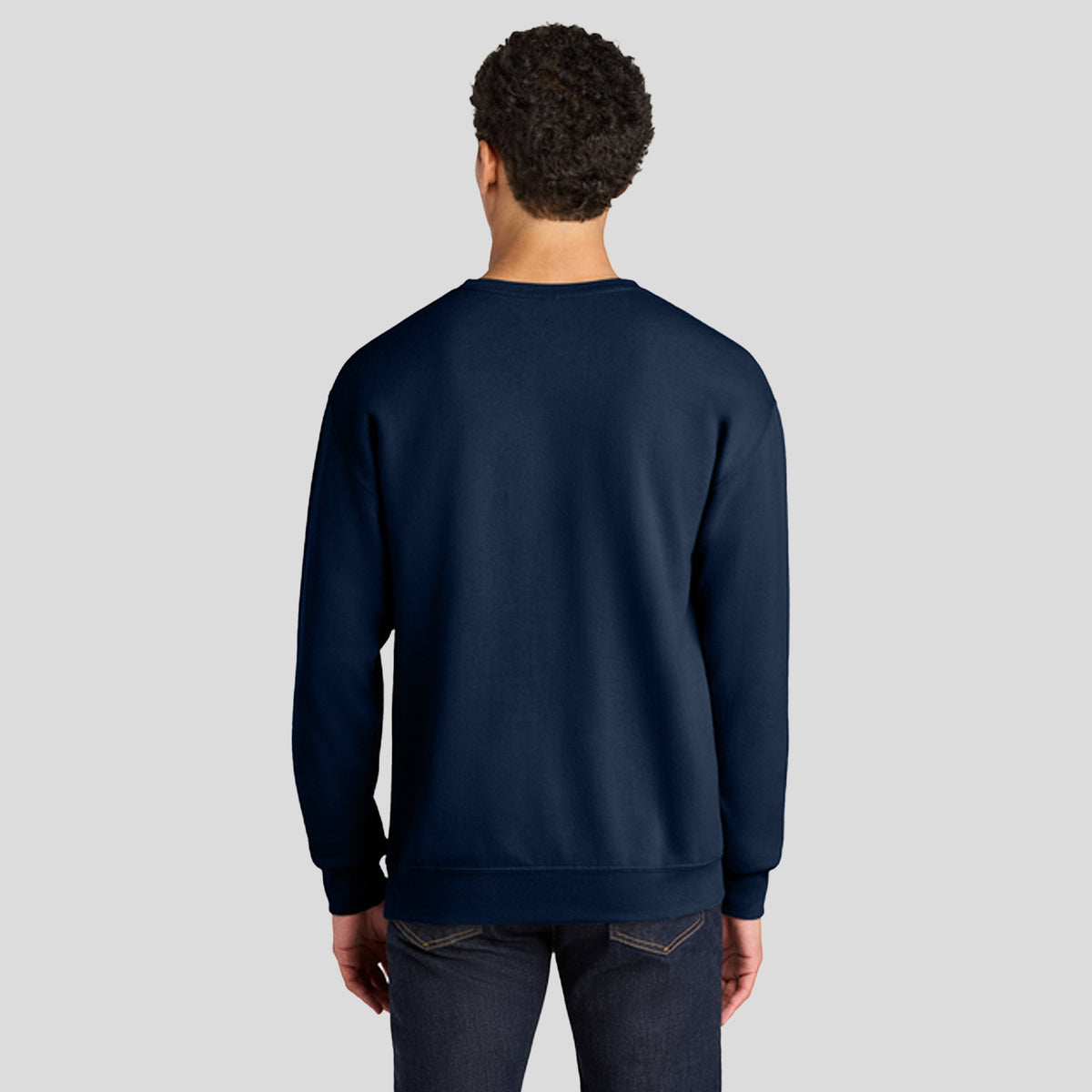 Ultimate™ Unisex CVC Ring Spun Crewneck Sweatshirt | J. Navy