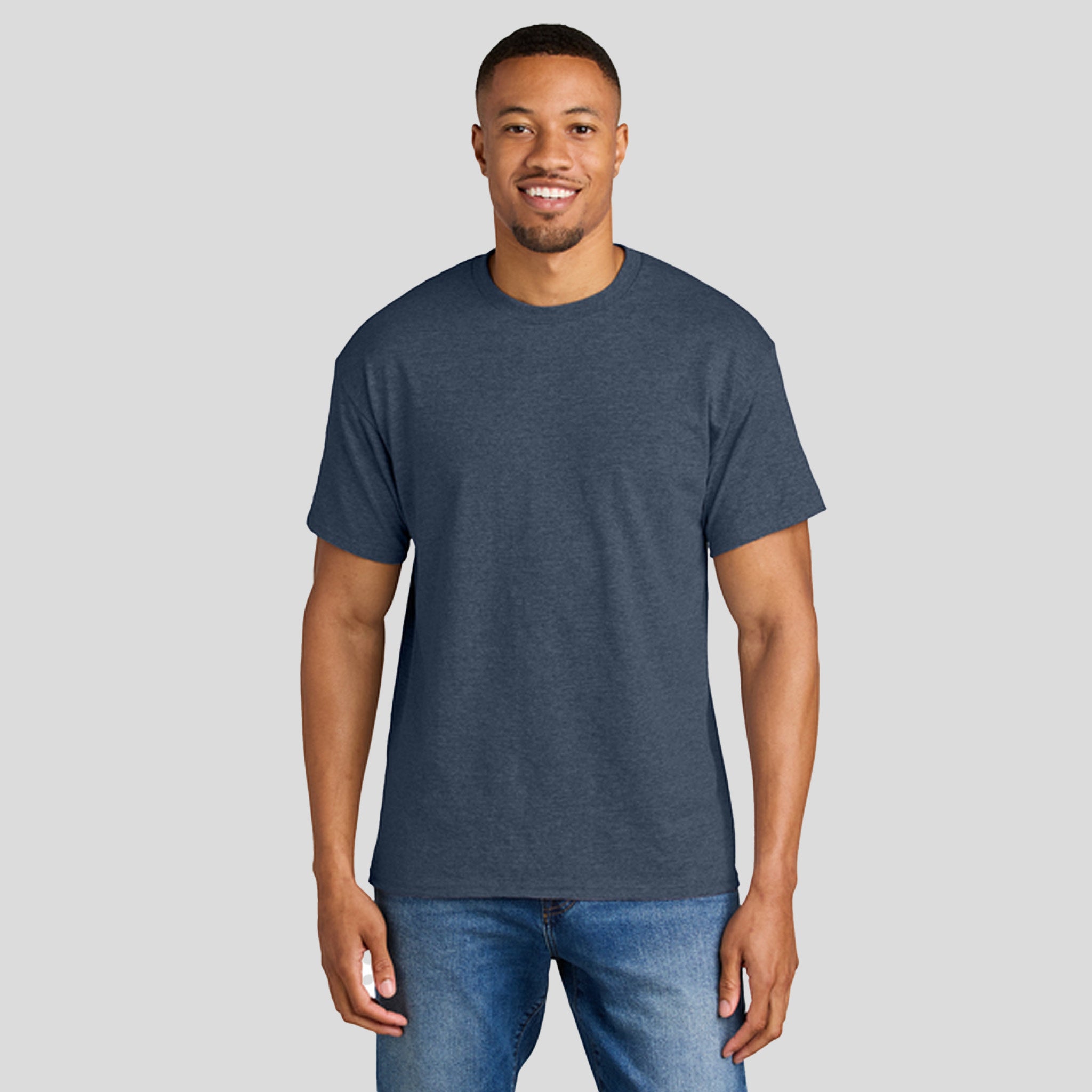 Gildan® DryBlend® 50 Cotton/50 Poly T-Shirt | Heather Dark Navy
