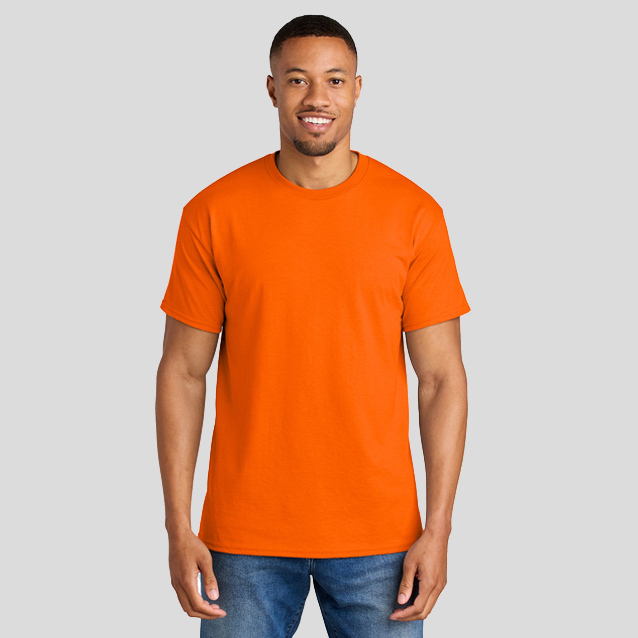 Gildan® DryBlend® 50 Cotton/50 Poly T-Shirt | Safety Orange