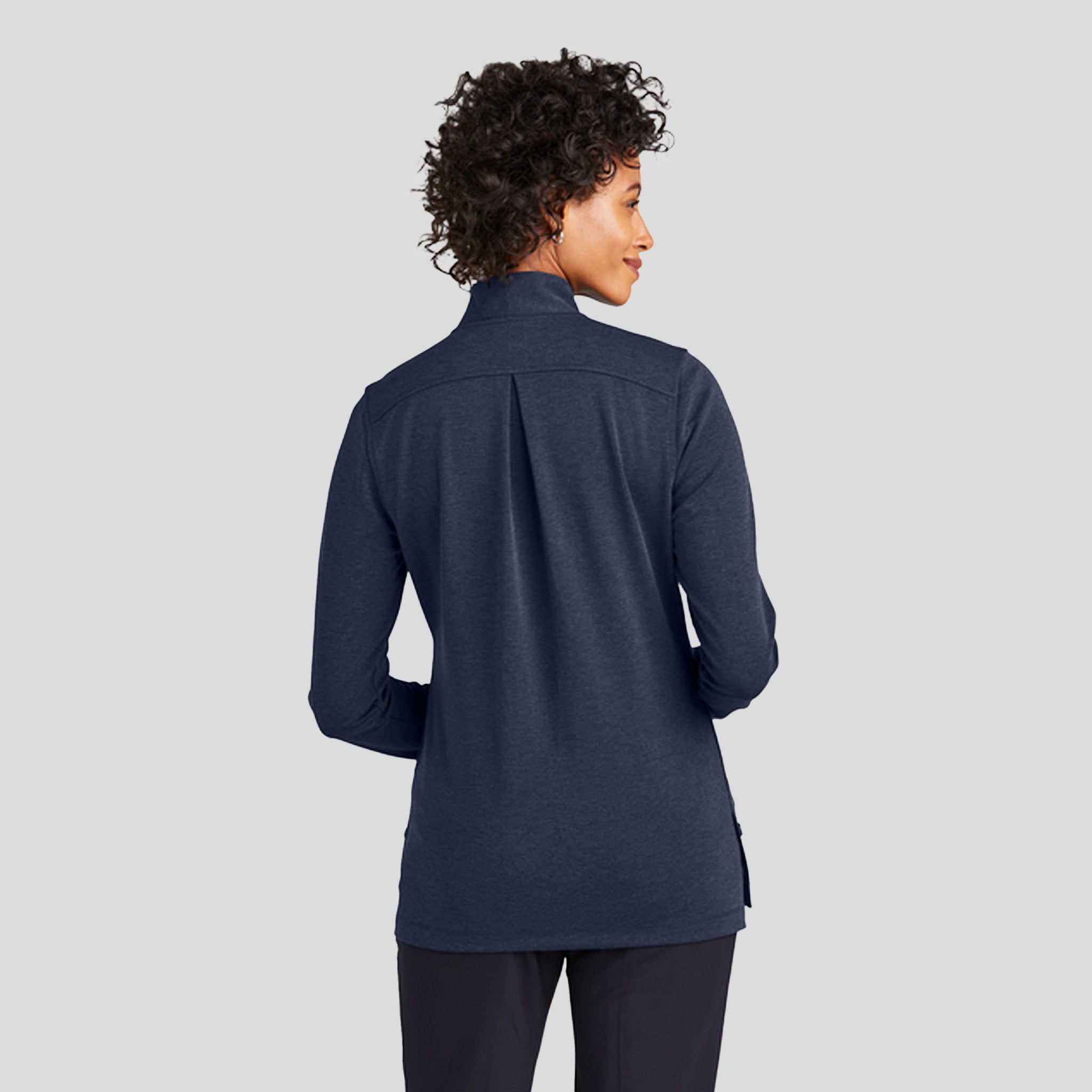 Women’s Mid-Layer Stretch 1/2-Button | Navy Blazer Heather