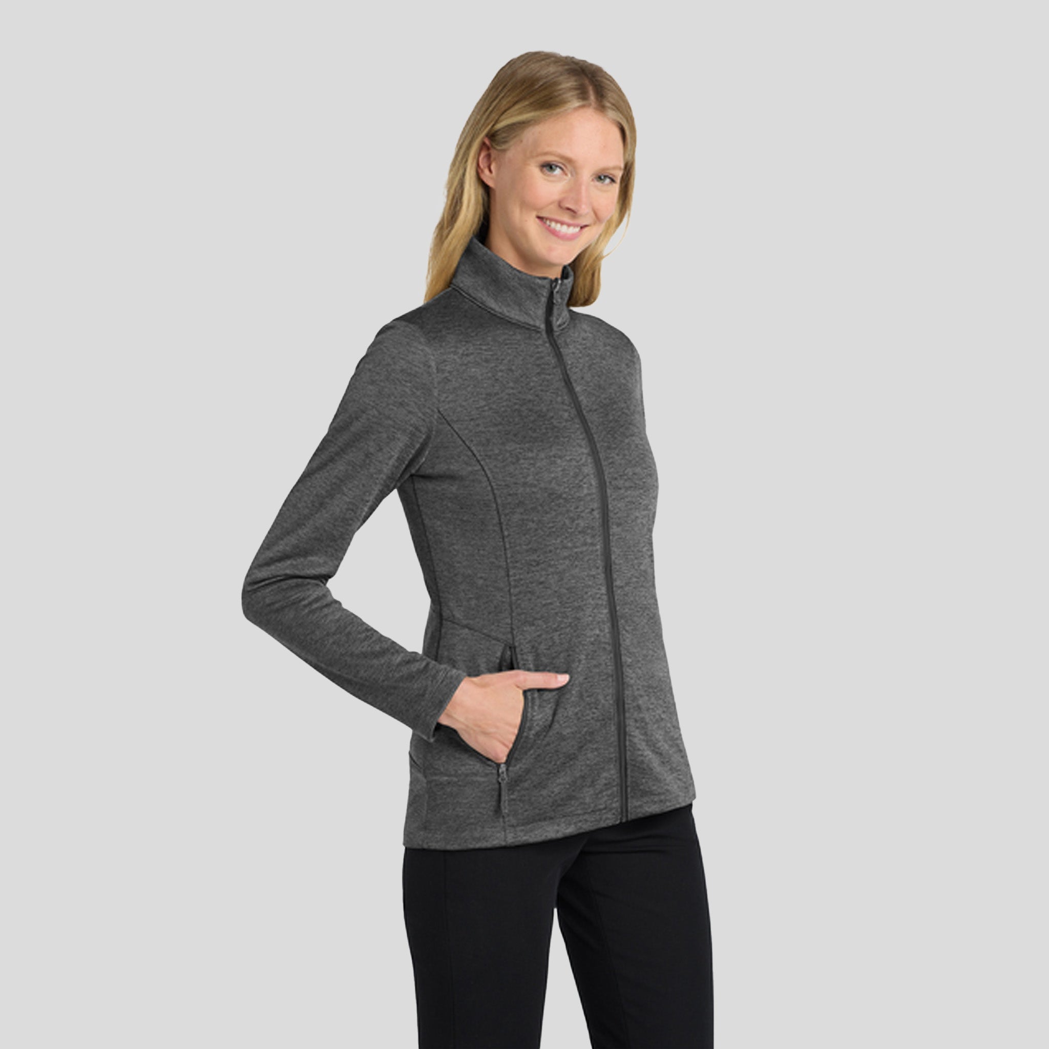 Women's Collective Striated Fleece Jacket | Sterling Grey Heather