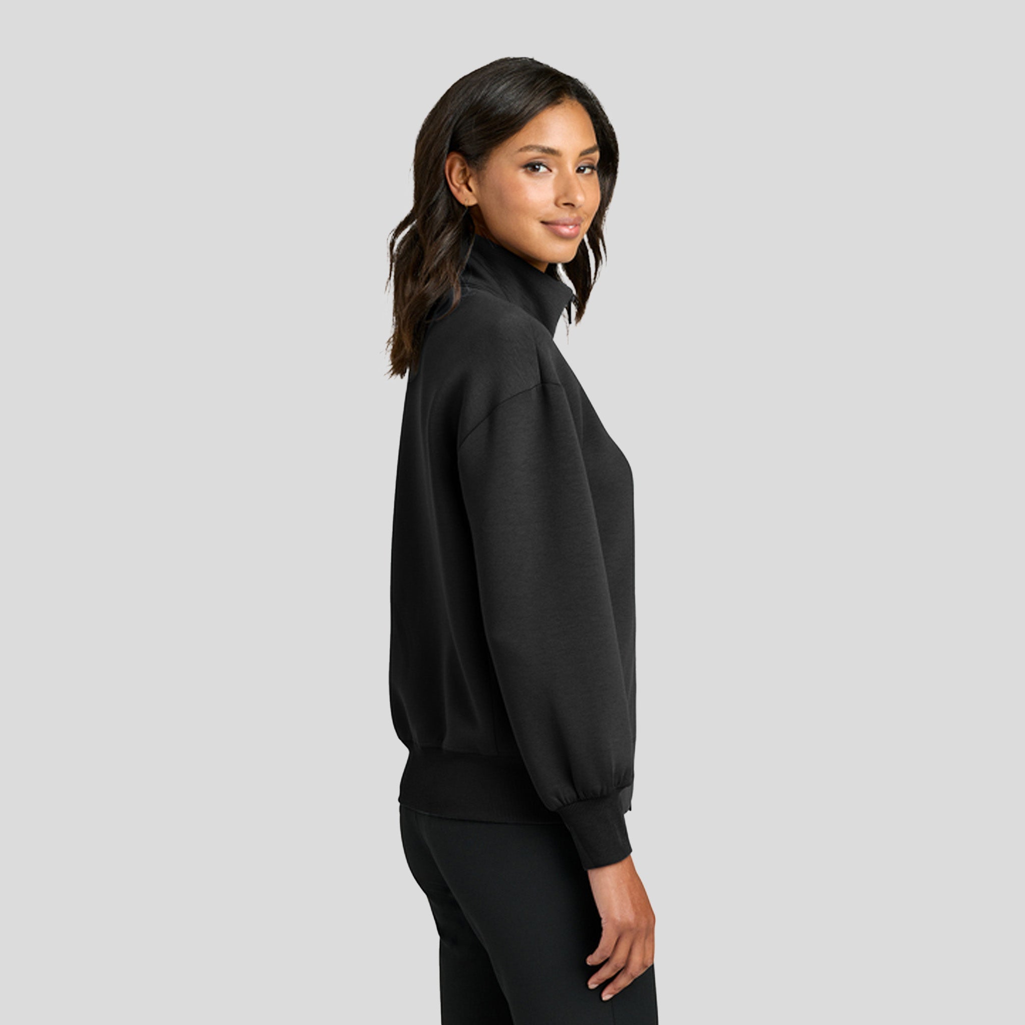 Women’s Soft Spacer Full-Zip | Deep Black