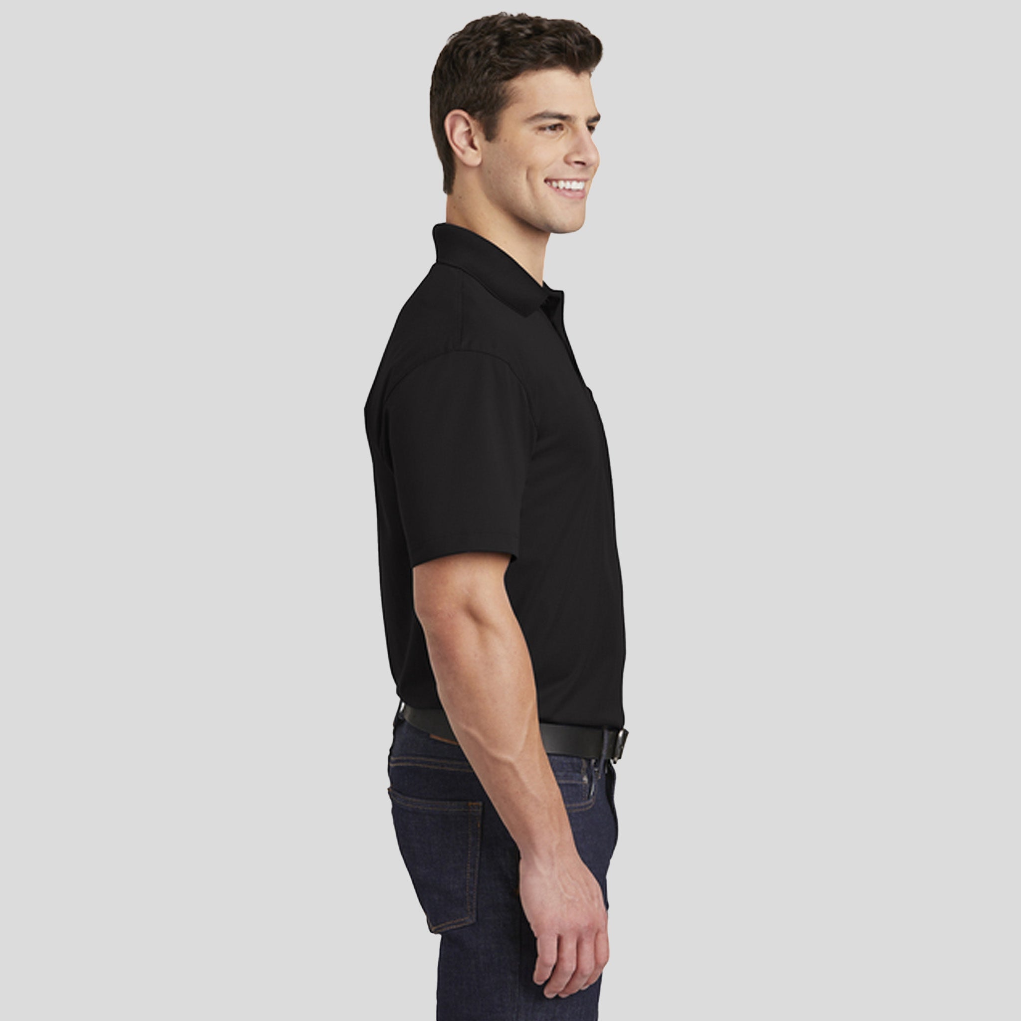Micropique Sport-Wick® Pocket Polo | Black