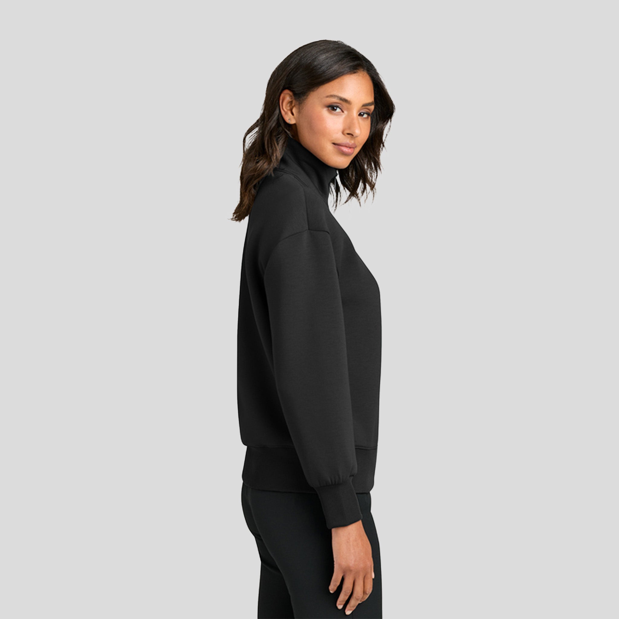 Women’s Soft Spacer 1/4-Zip | Deep Black